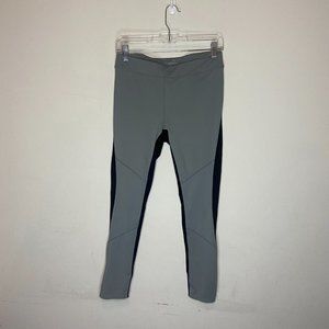 Athleta Homestretch Run Tights Womens M Gray Black Colorblock Athletic Stretch
